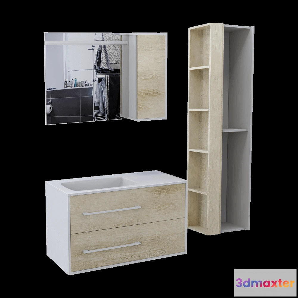 1586553 - AQWELLA - Bathroom set Miami 3D Max