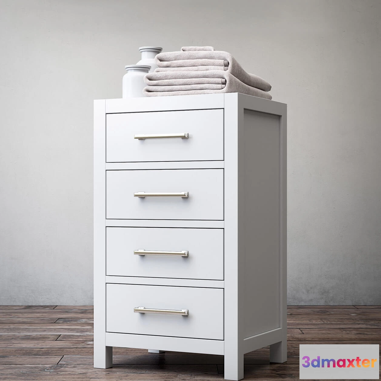 1586787 - bathroom - Hutton  four-drawer base 3D Max