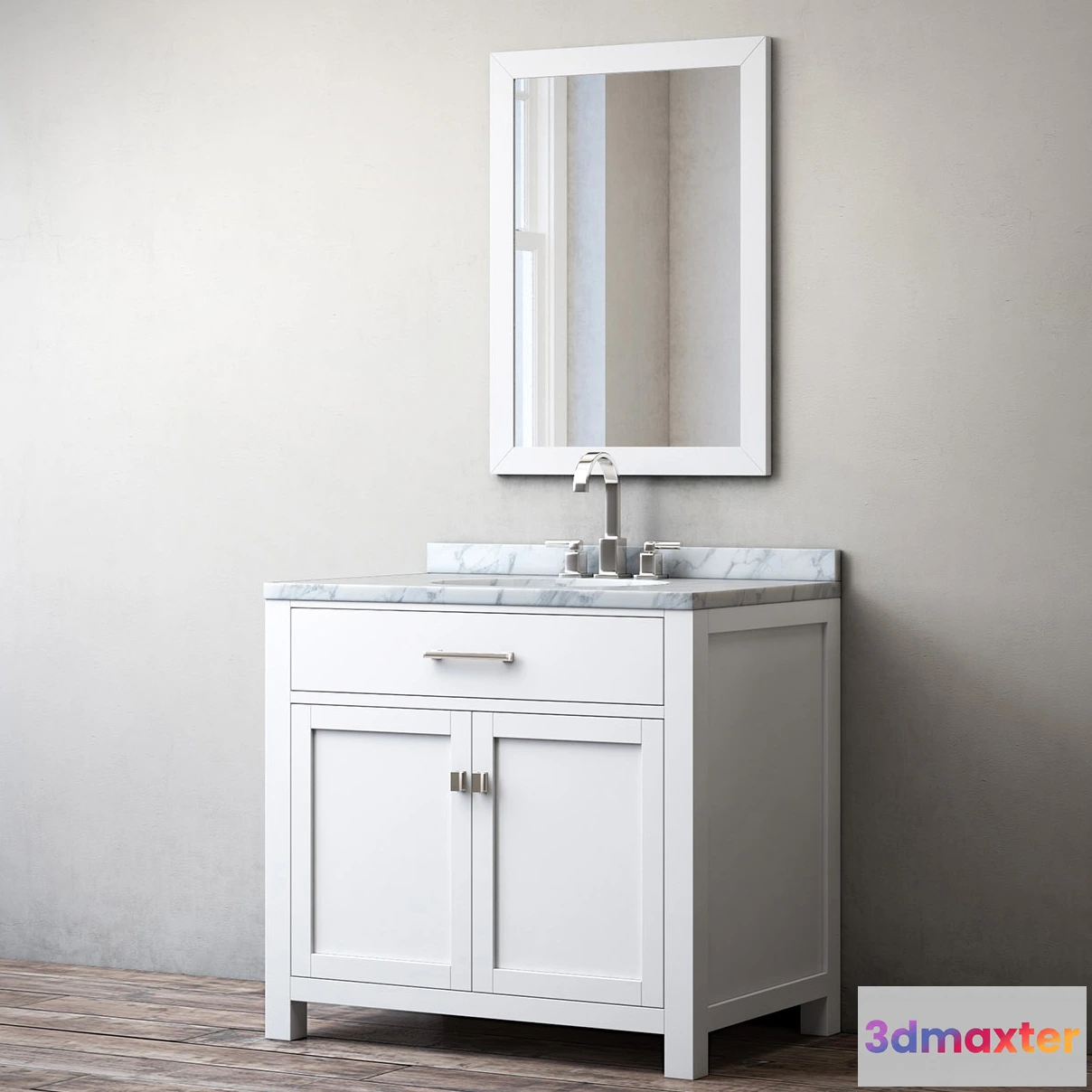 1586829 - bathroom - Hutton single vanity 3D Max