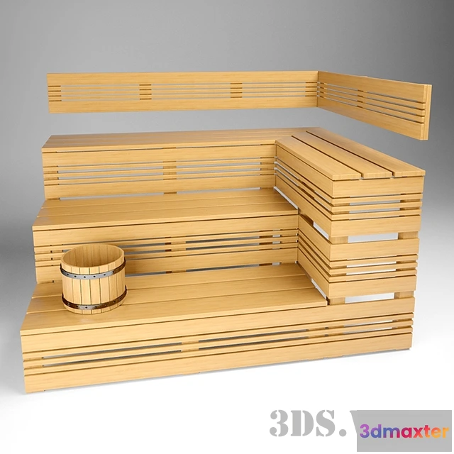 1587089 - bathroom - Sauna bench 3D Max