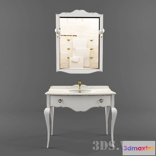1587103 - bathroom - Washbasin and Mirror AVILA DOS 3D Max