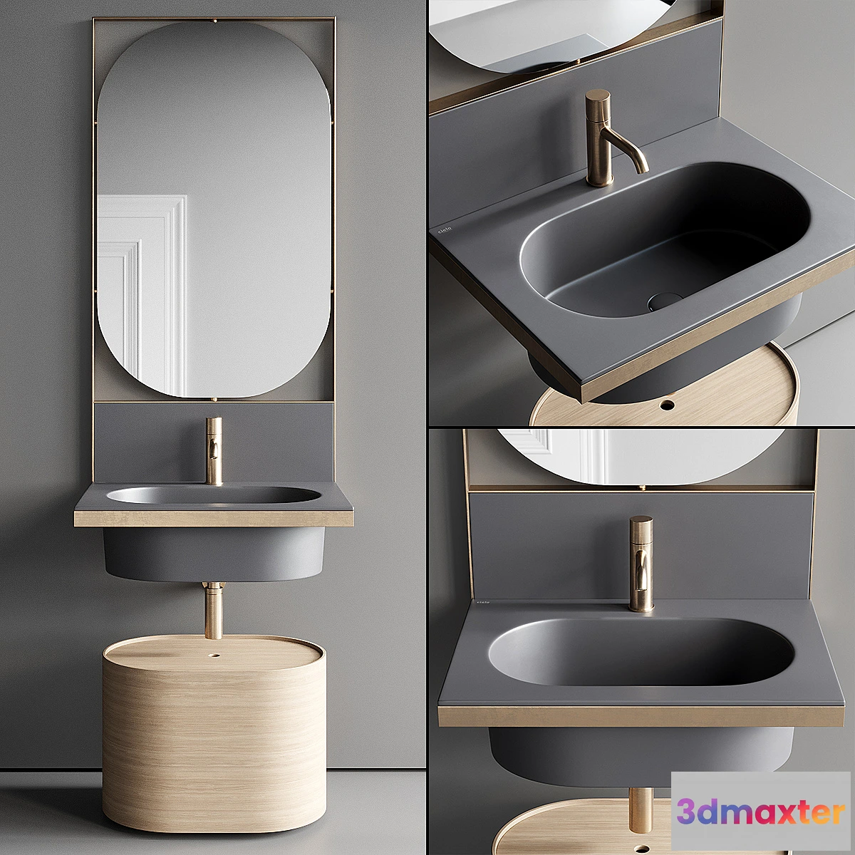 542673 - Ceramica Cielo Elle Vanity Unit Set 2