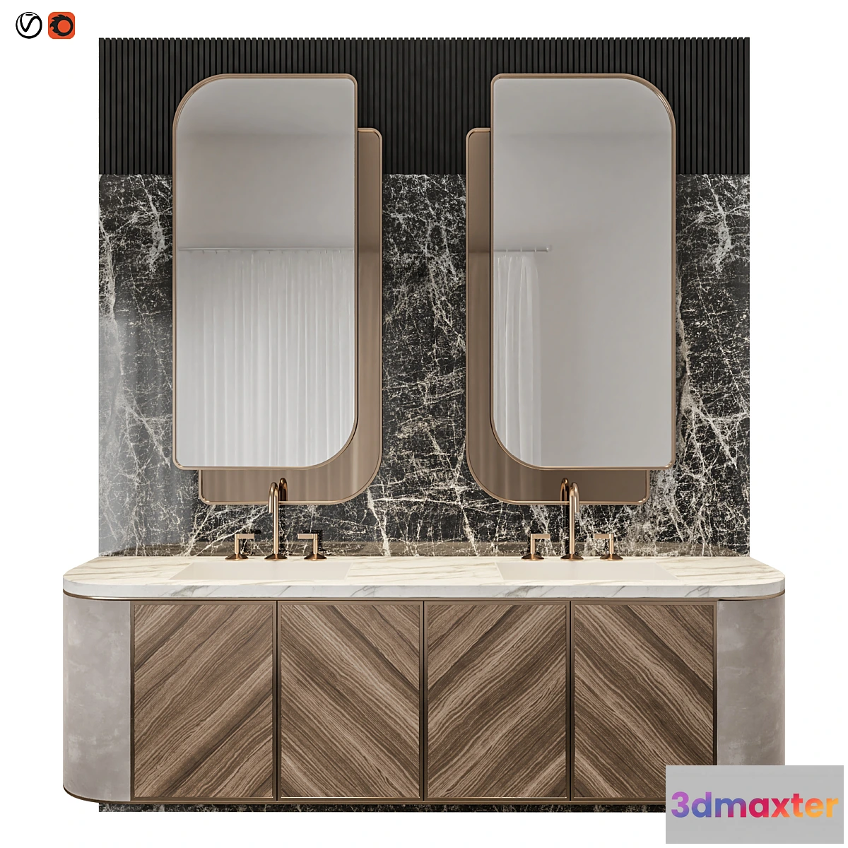 543405 - Luxury Marble Wood Bathroom