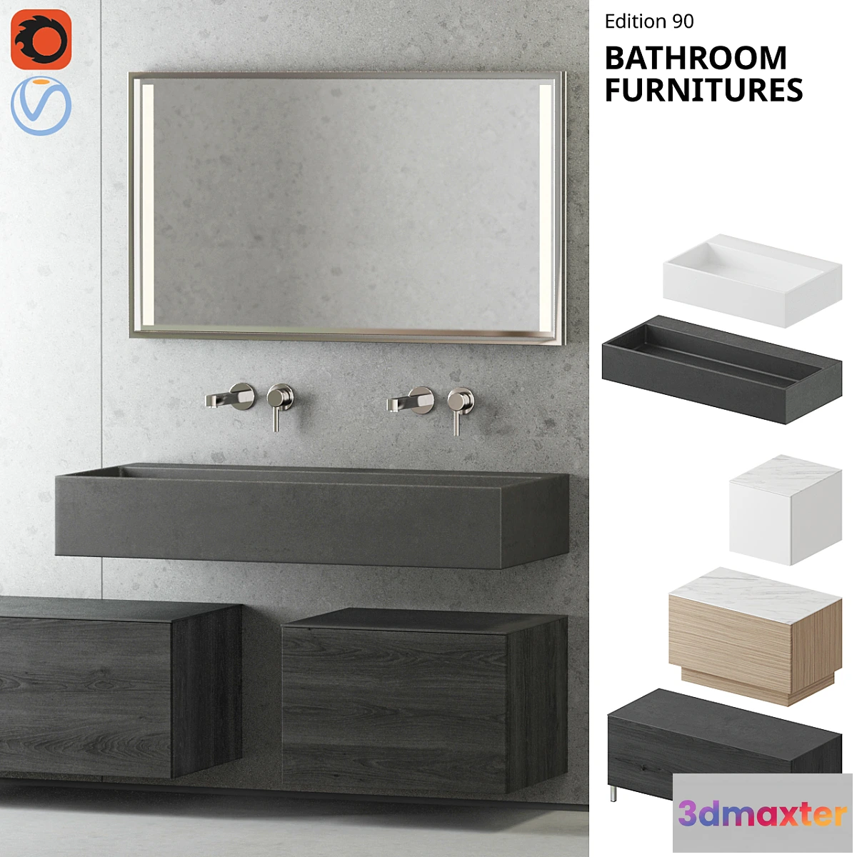 544373 - Furniture for bathroom Keuco Edition 90