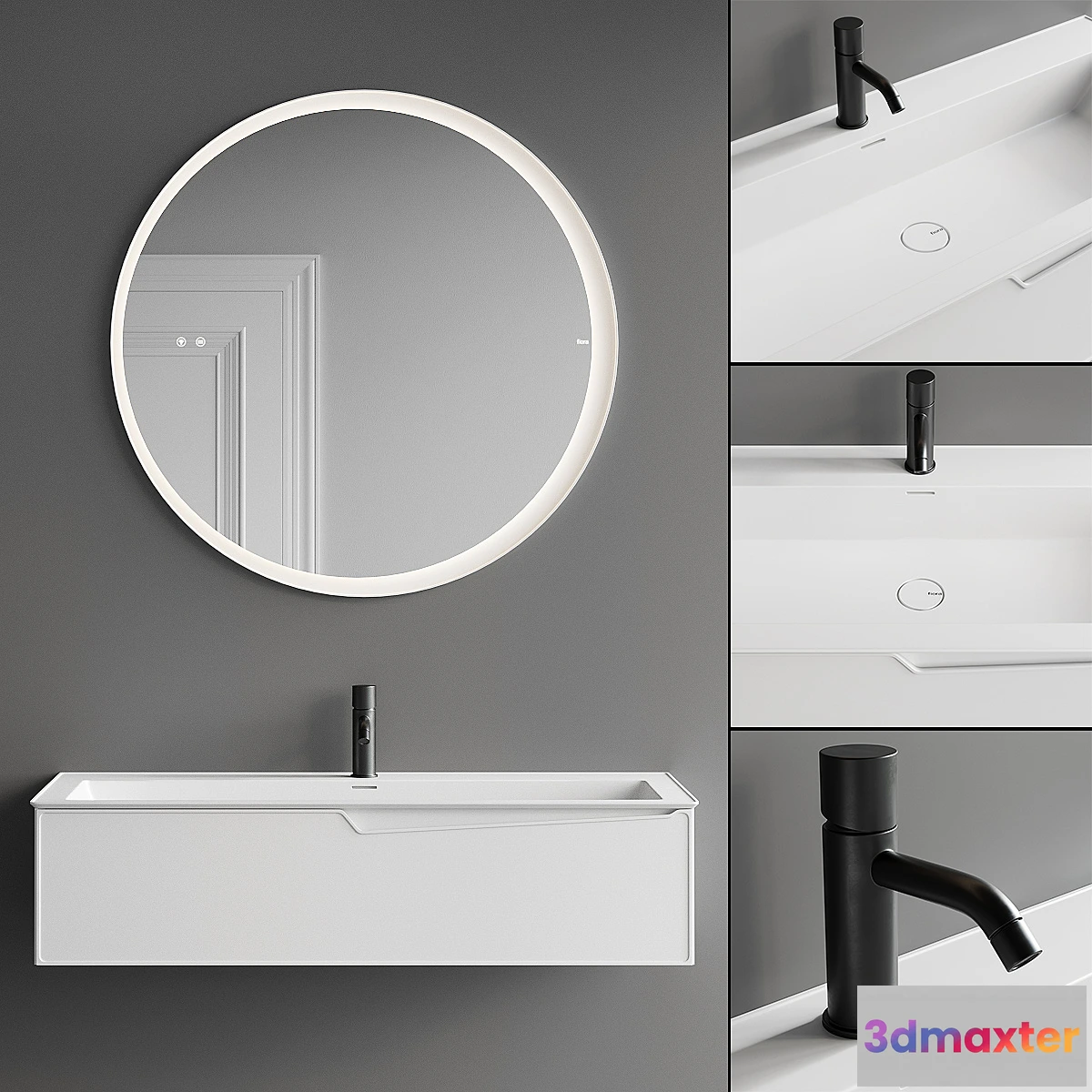 590262 - Fiora Frame Vanity Unit Set 1