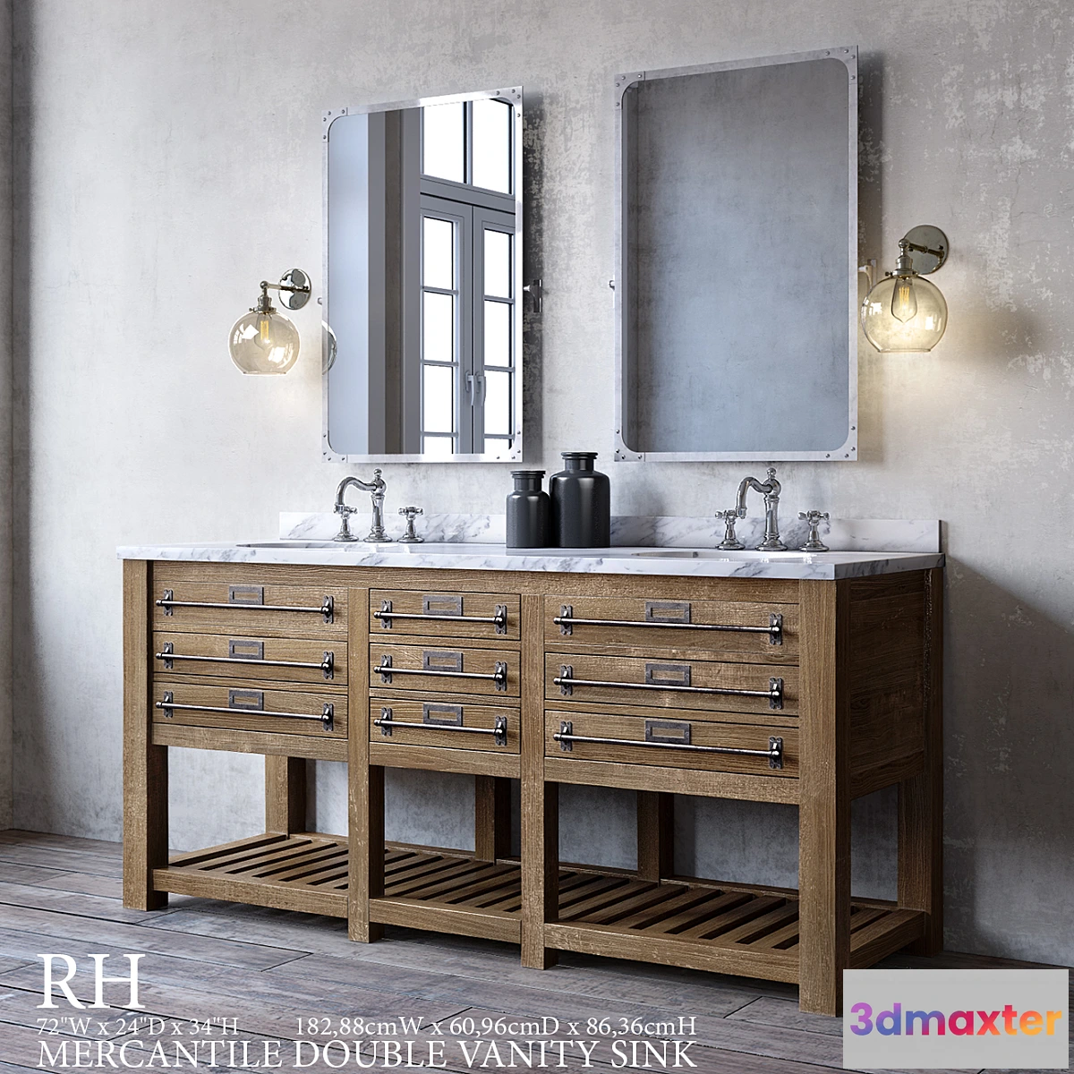 644867 - MERCANTILE DOUBLE VANITY SINK