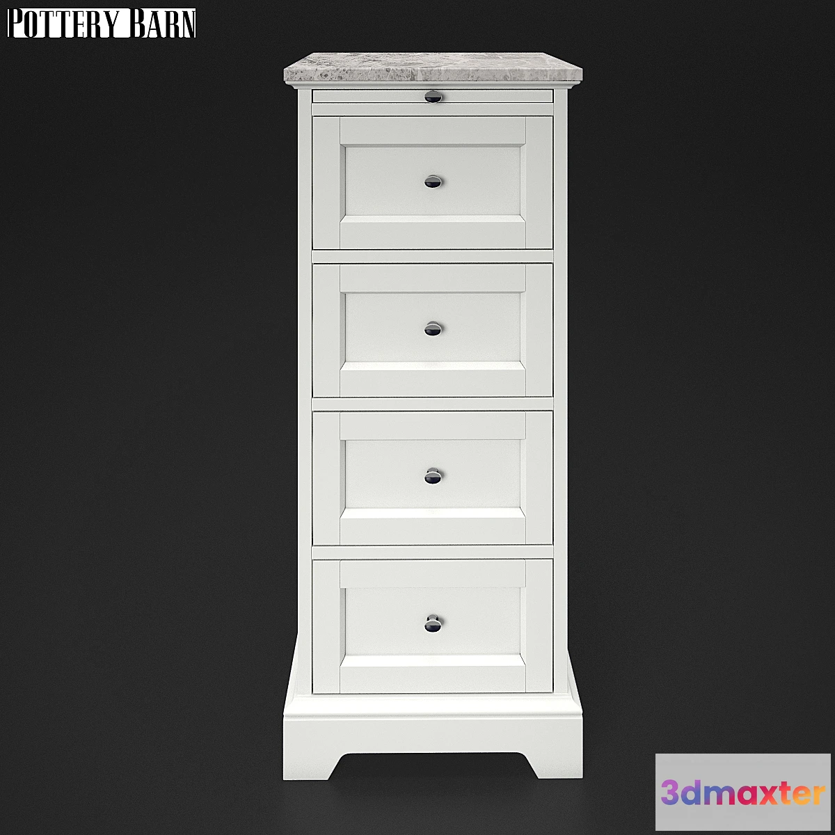 651093 - Pottery Barn MARBLE-TOP SUNDRY TOWER