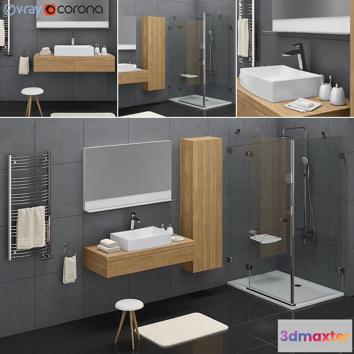 657949 - Bathroom set Ravak Formy set 02