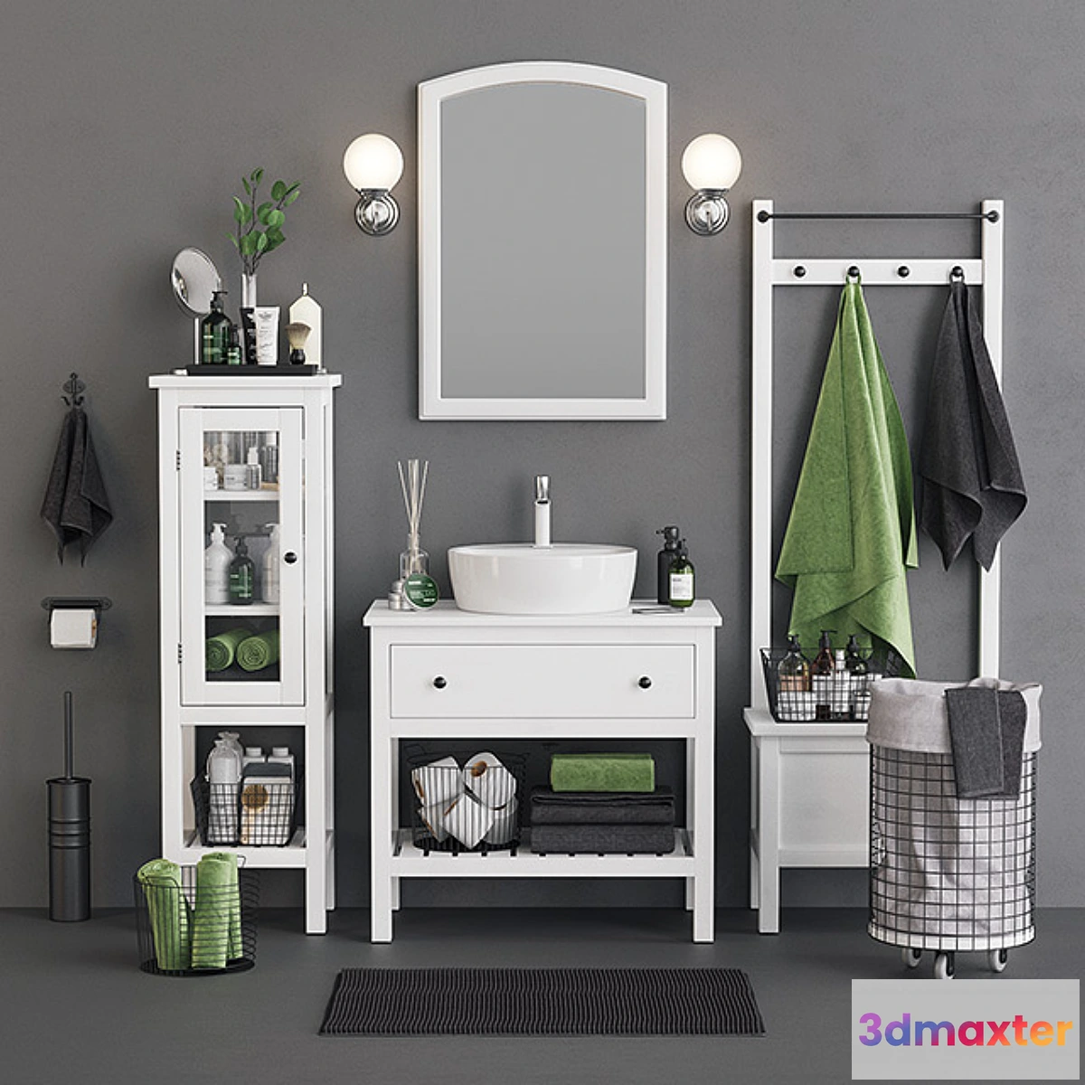 659087 - Open Hemnes Bath Set