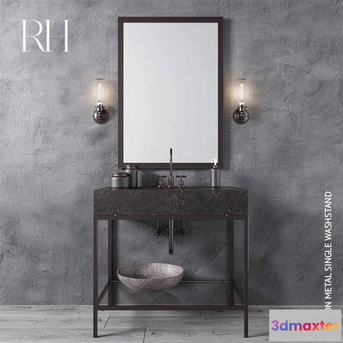 661775 - HUDSON METAL SINGLE WASHSTAND