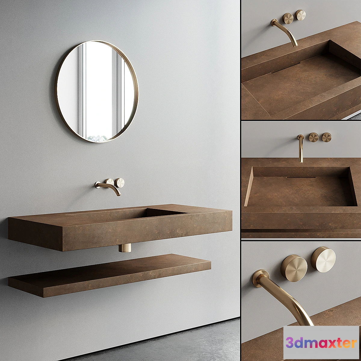 686476 - Italgraniti Groove Vanity Unit