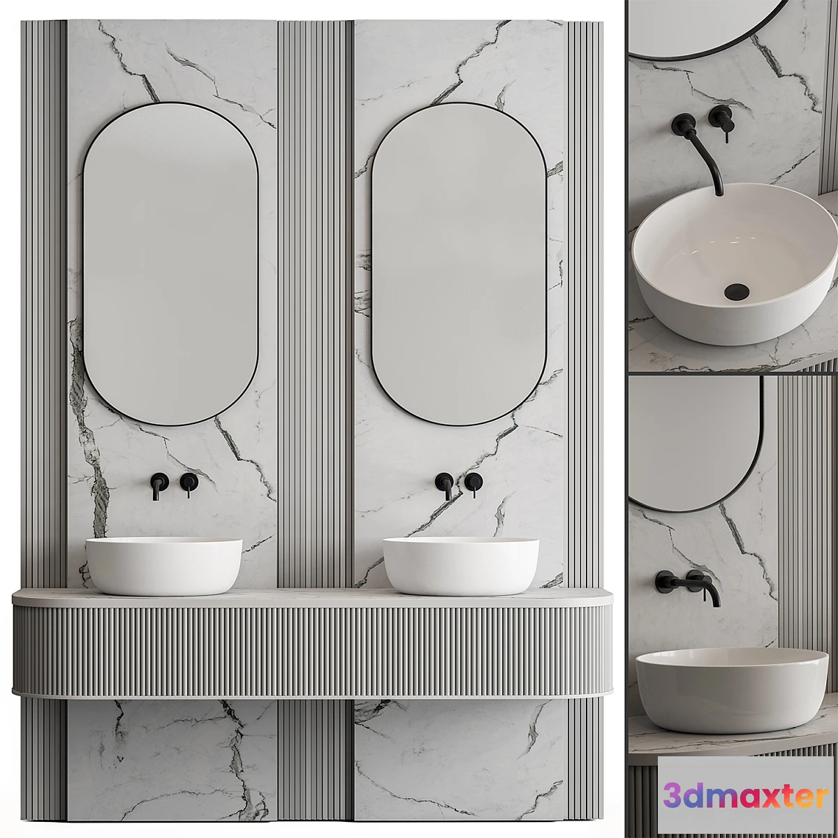 686726 - Bathroom Set Stone Wall - Set 47