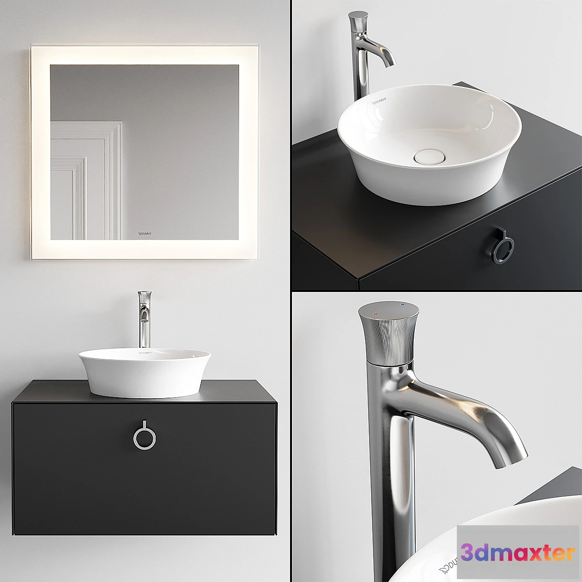 766567 - Duravit White Tulip Vanity Unit Set 3