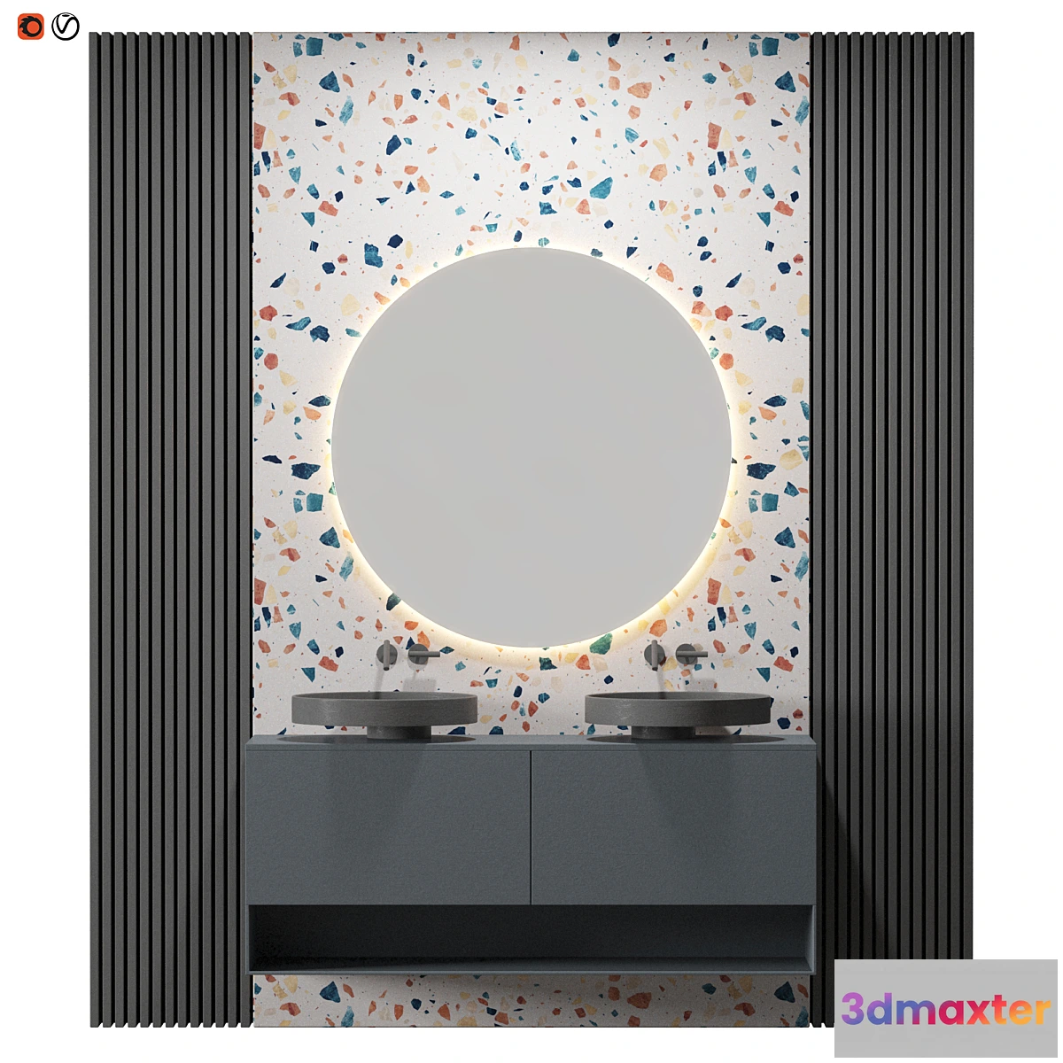 783786 - Gray Terrazzo Bathroom