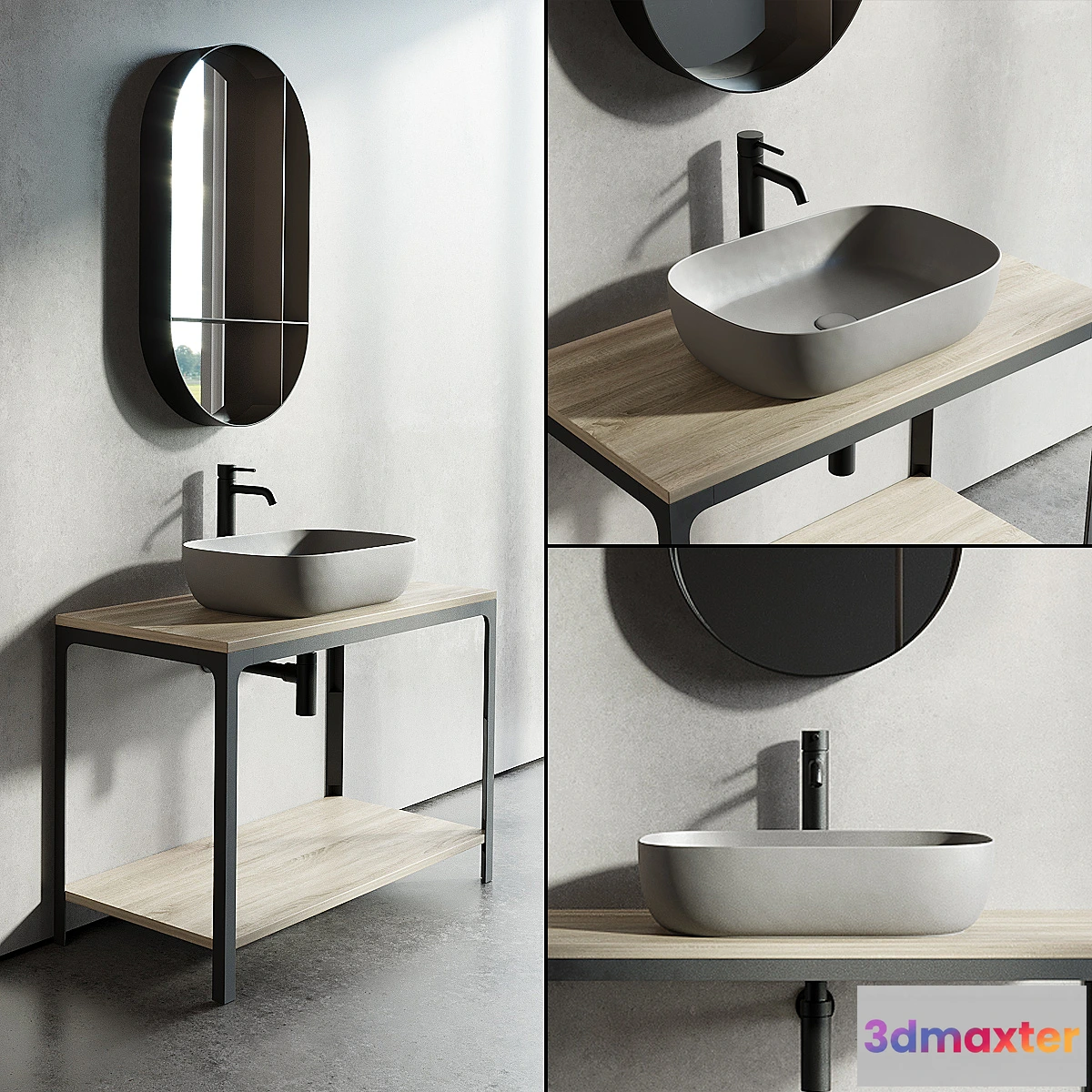 824210 - Scarabeo Ceramiche ABLE Single Vanity Unit Set 1 - No.3