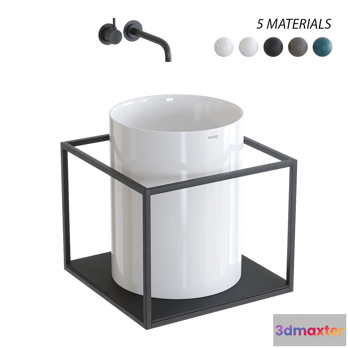 824212 - GALASSIA Core Countertop Ceramic Washbasin Set 2 - No.3