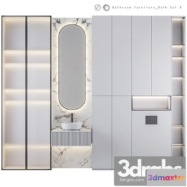 910678 - Bathroom Furniture Bath Set 8