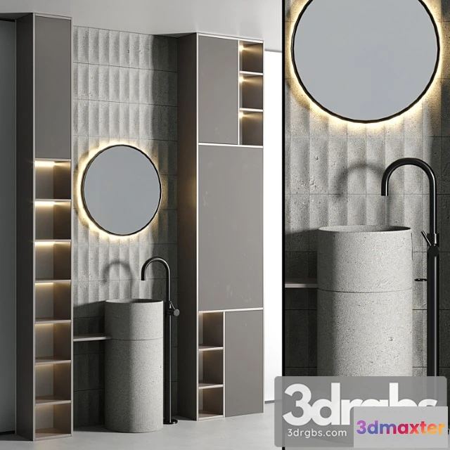 910698 - Bathroom Furniture Set 02 1