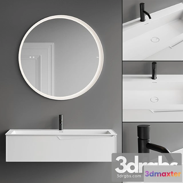 910934 - Fiora Frame Vanity Unit Set 1