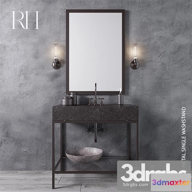 911020 - Hudson Metal Single Washstand