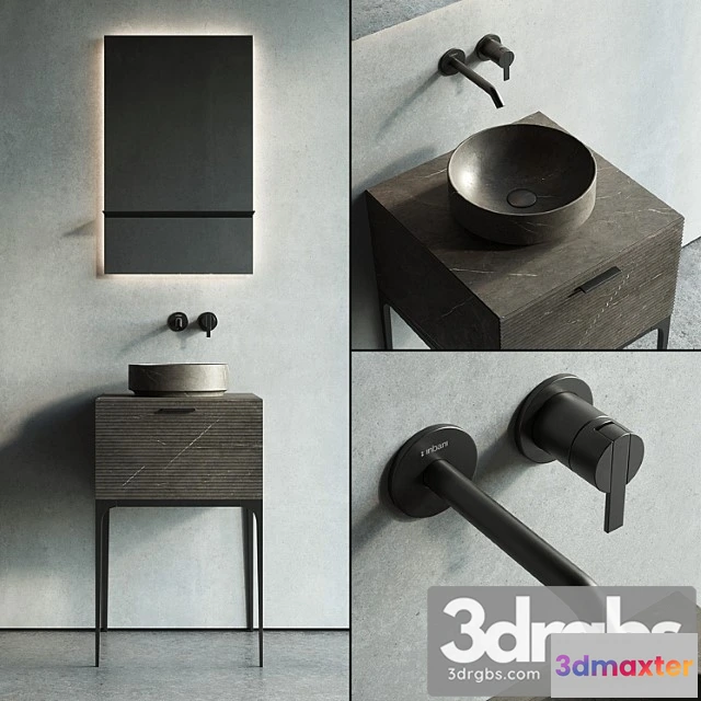 911068 - Inbani Grate 04 Vanity Unit Set 1