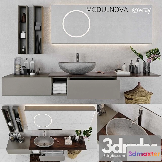911336 - Set of Bathroom Furniture Modulnova Infinity Decor