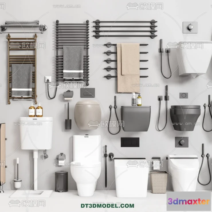 1687906 - Bathroom Decoration 3D Models For Free Download - 3dsky - 001 - VRAY Render 3D Max