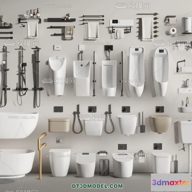 1687908 - Bathroom Decoration 3D Models For Free Download - 3dsky - 002 - VRAY Render 3D Max