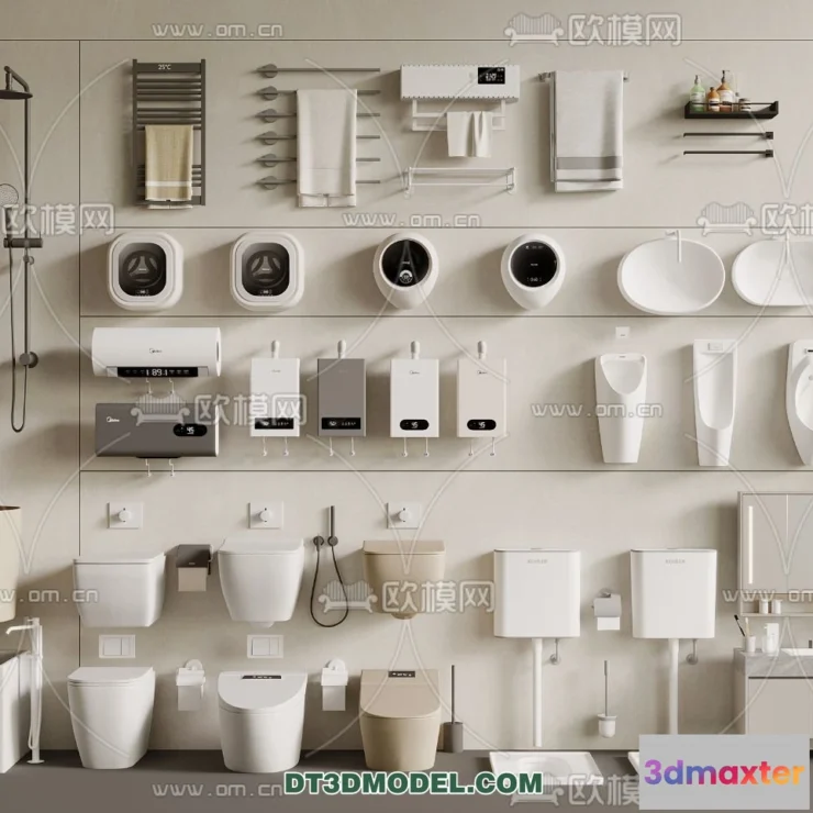 1687922 - Bathroom Decoration 3D Models For Free Download - 3dsky - 009 - VRAY Render 3D Max