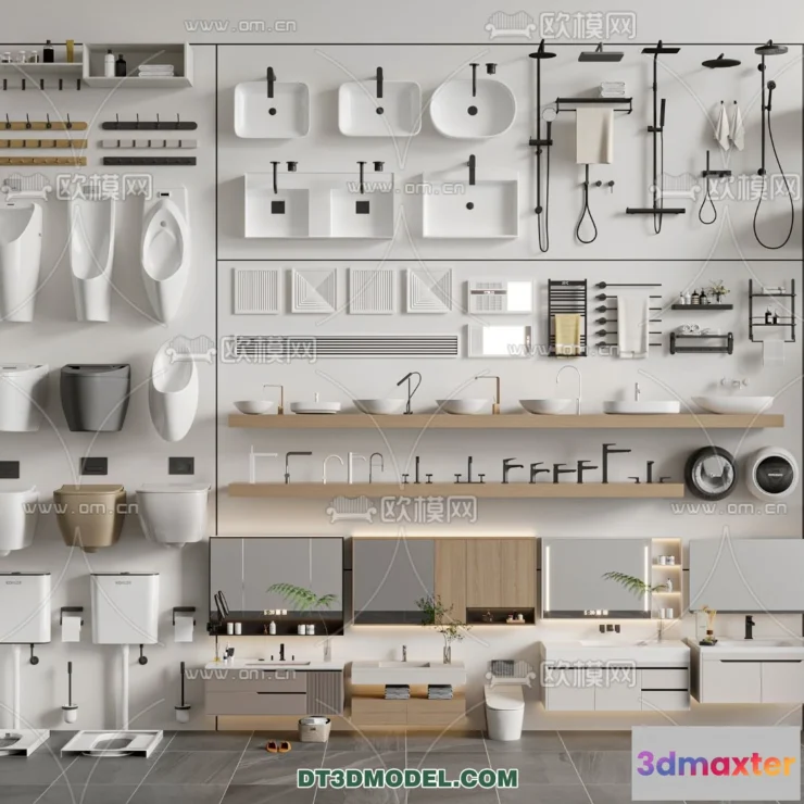 1687924 - Bathroom Decoration 3D Models For Free Download - 3dsky - 010 - VRAY Render 3D Max