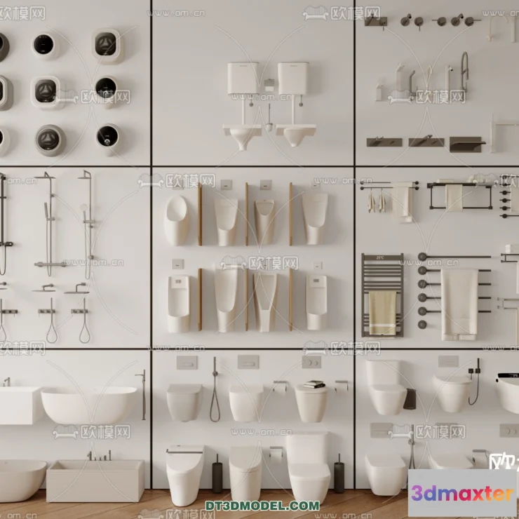 1687928 - Bathroom Decoration 3D Models For Free Download - 3dsky - 012 - VRAY Render 3D Max