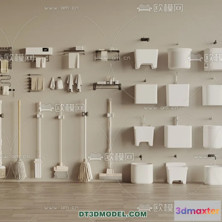 1687938 - Bathroom Decoration 3D Models For Free Download - 3dsky - 017 - VRAY Render 3D Max