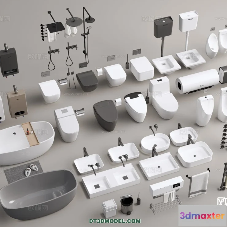 1687948 - Bathroom Decoration 3D Models For Free Download - 3dsky - 022 - VRAY Render 3D Max