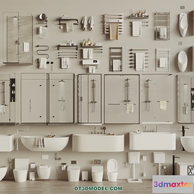 1687980 - Bathroom Decoration 3D Models For Free Download - 3dsky - 038 - VRAY Render 3D Max