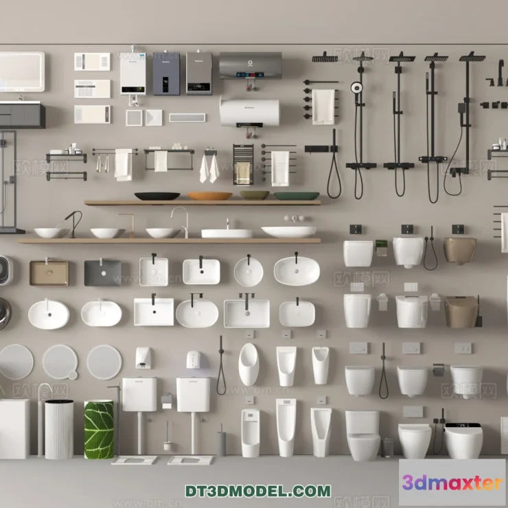 1687990 - Bathroom Decoration 3D Models For Free Download - 3dsky - 043 - VRAY Render 3D Max