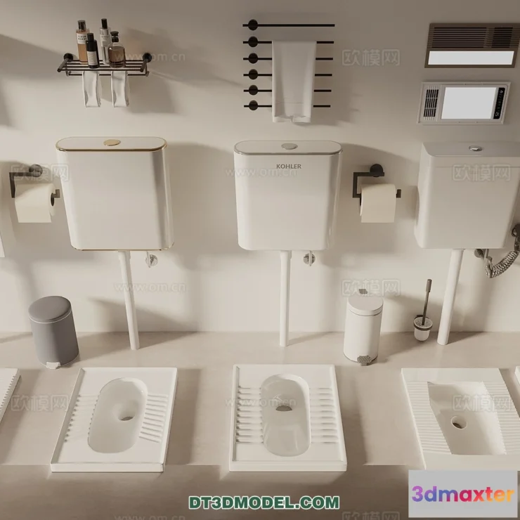 1687992 - Bathroom Decoration 3D Models For Free Download - 3dsky - 044 - VRAY Render 3D Max