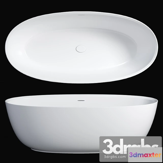 1013894 - Arezzo 1700 x 800 Matt White Solid Stone Modern Double Ended Bath