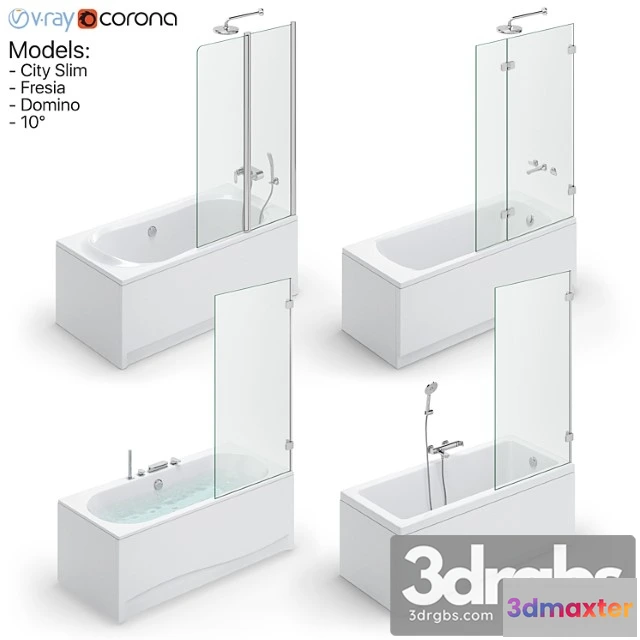 1013924 - Bath Set Ravak Set 118 City Slim Fresia Domino 10