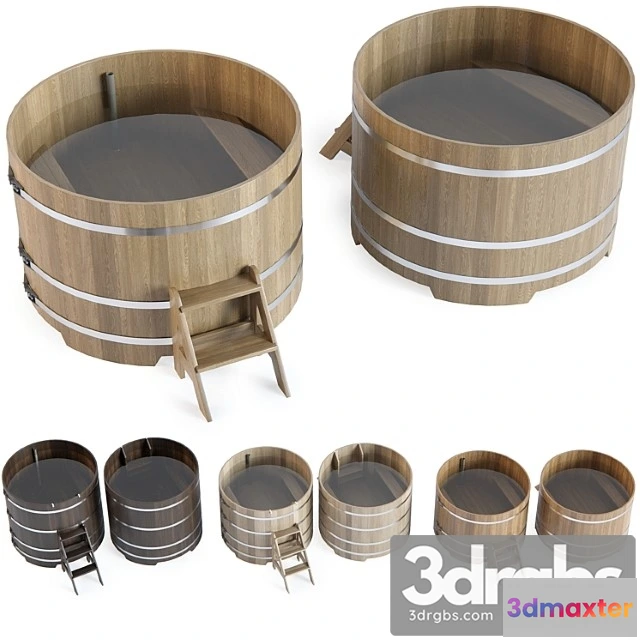 1014008 - Hot tub round d1500mm from bentwood