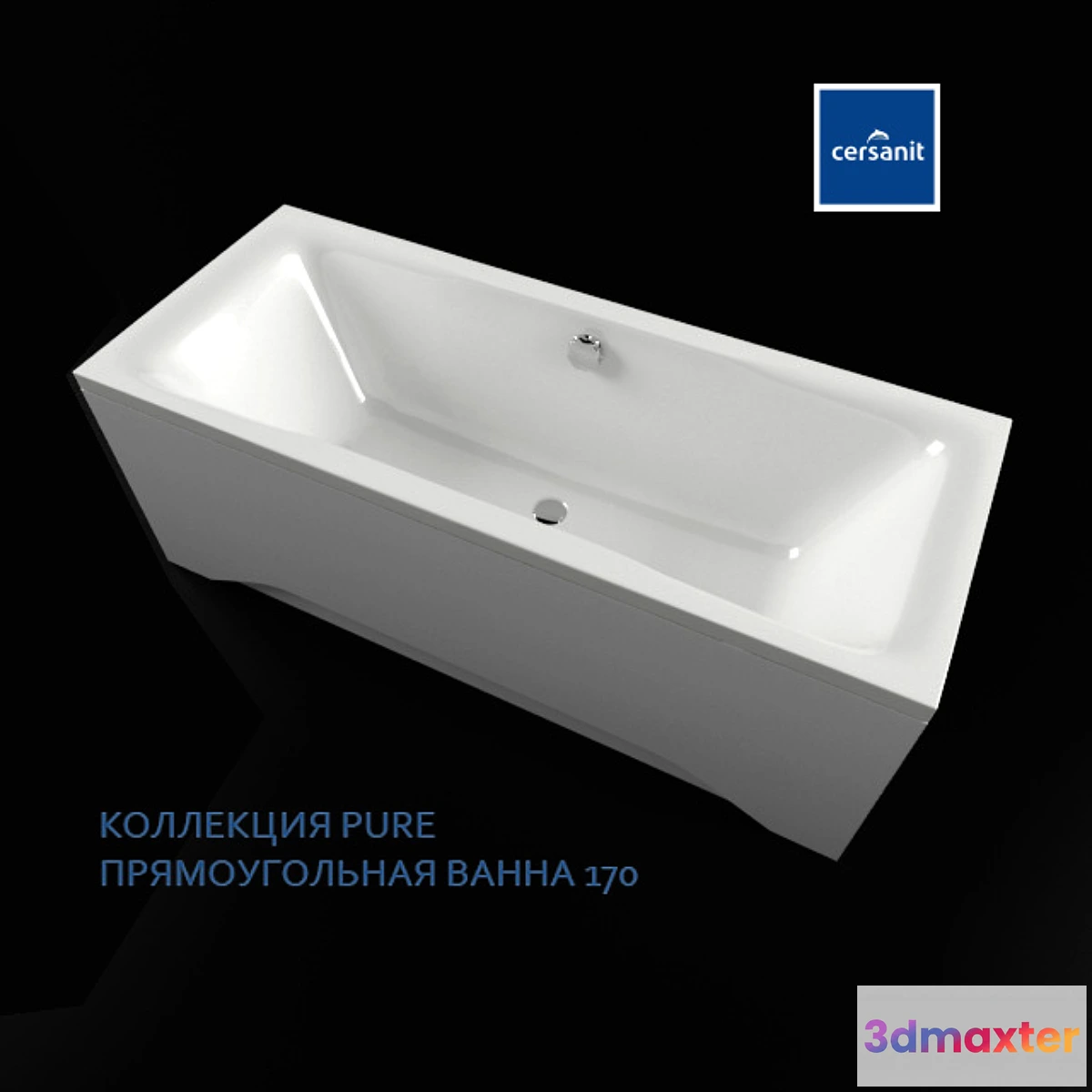 1288788 - CERSANIT PURE 170 rectangular bath 3D Max