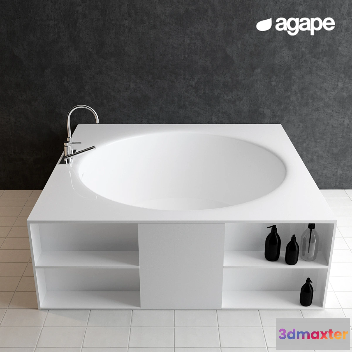 1289954 - Agape In-Out Bathtubs + dornbracht 3D Max