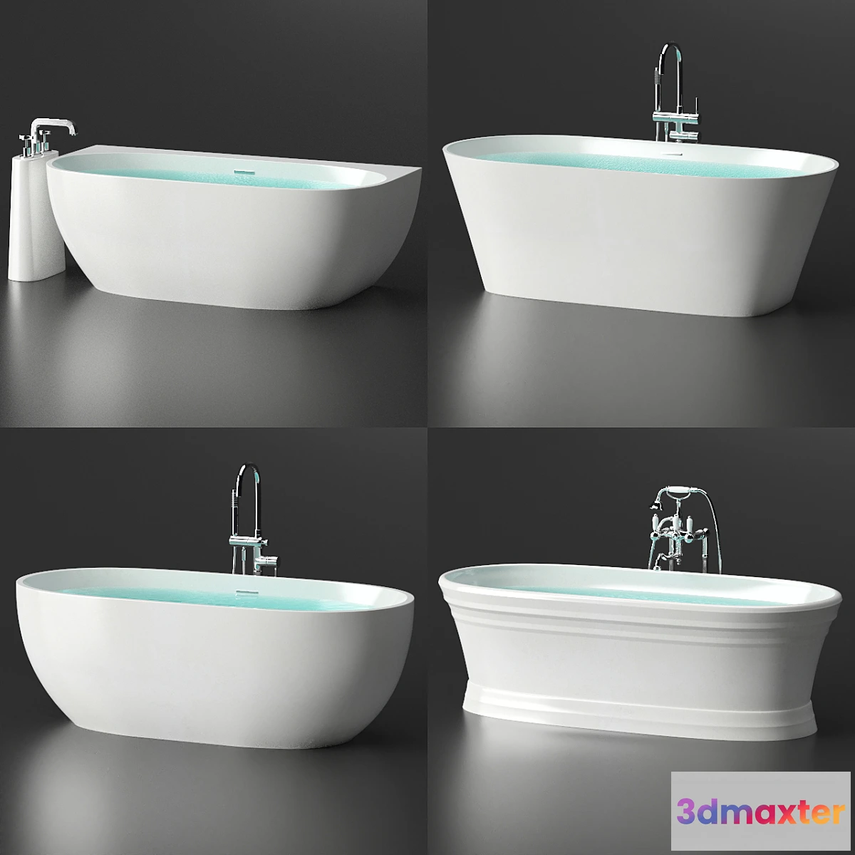 1297921 - Ravak Bath Set 3D Max