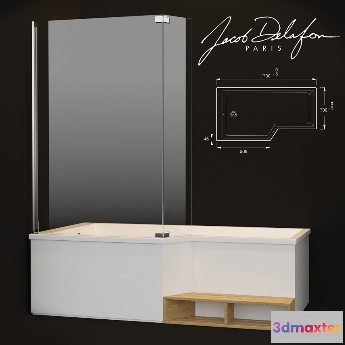 1315865 - Jacob delafon BAIN-DOUCHE NEO - No.2 3D Max