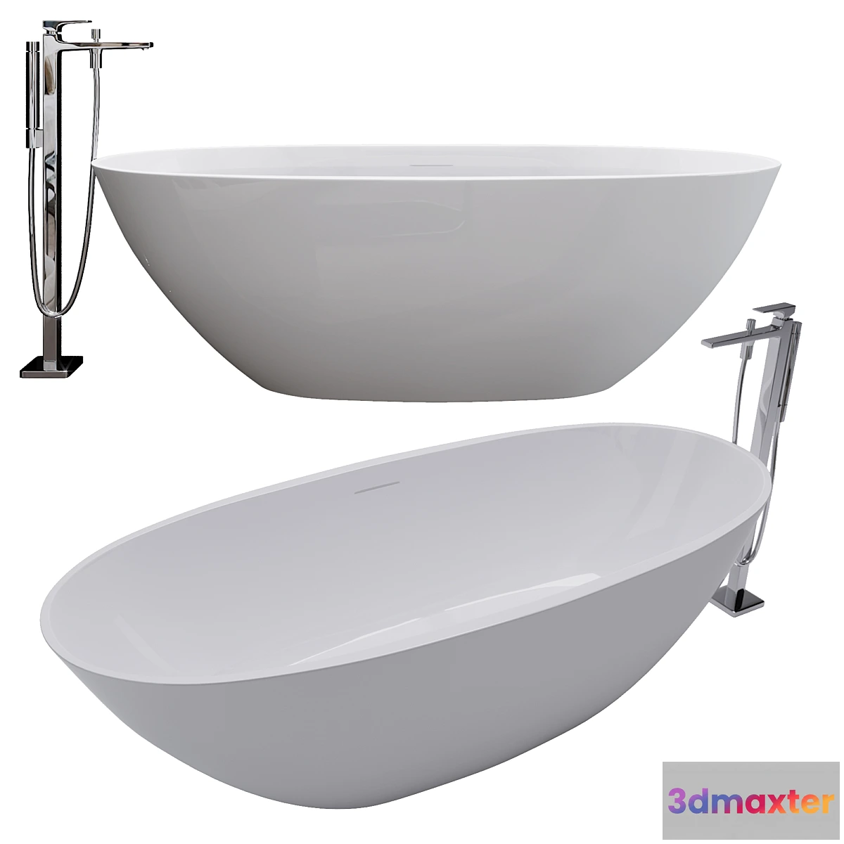 1315888 - Free-Standing Bath Wila I Marmorin 3D Max