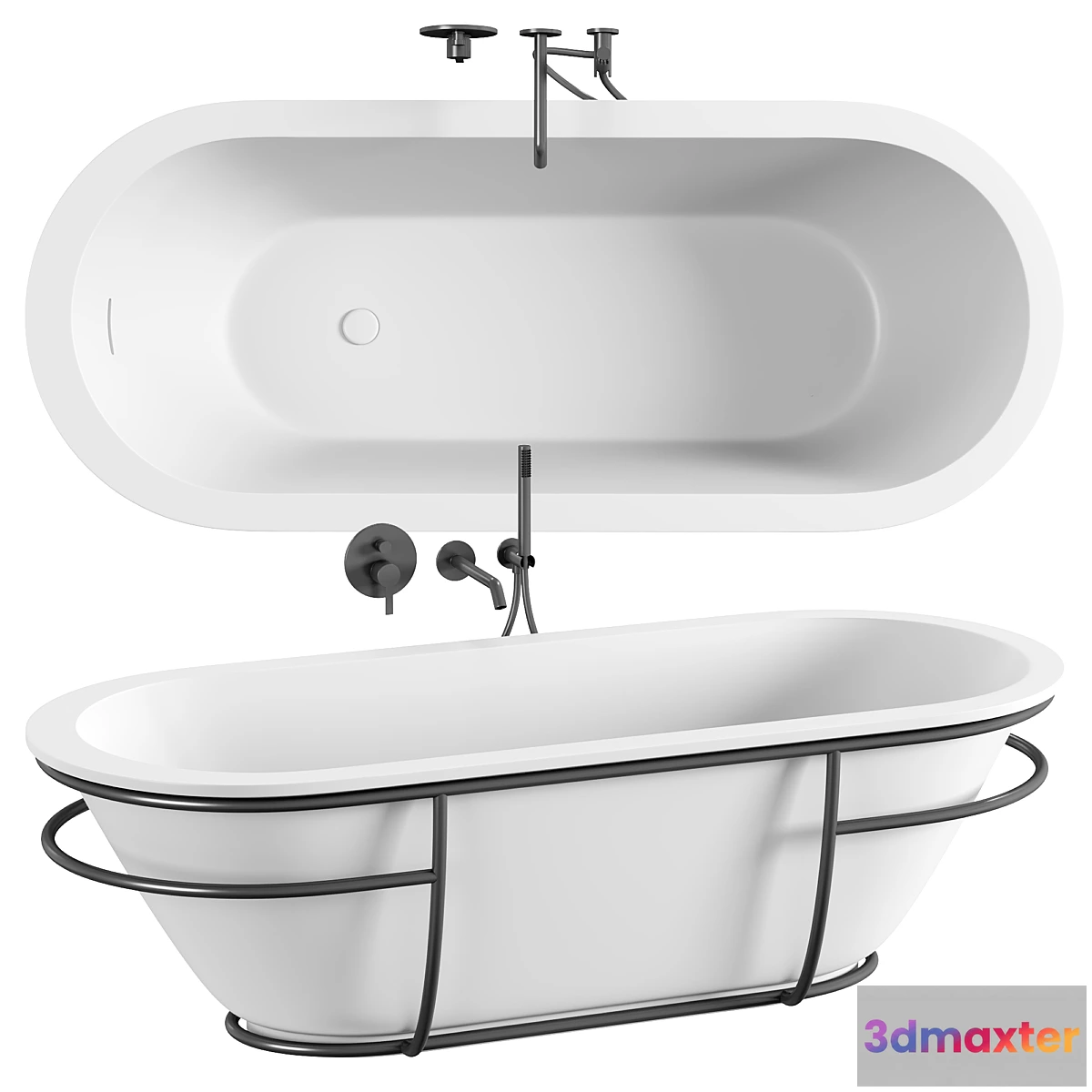 1327982 - Luxe Freestanding Stone Bath 1800 M 3D Max