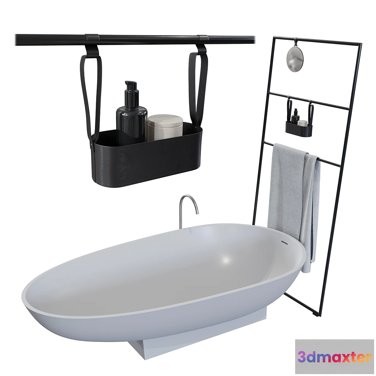 1342014 - Bathroom Set _ Agape Spoon & Burgbad 3D Max