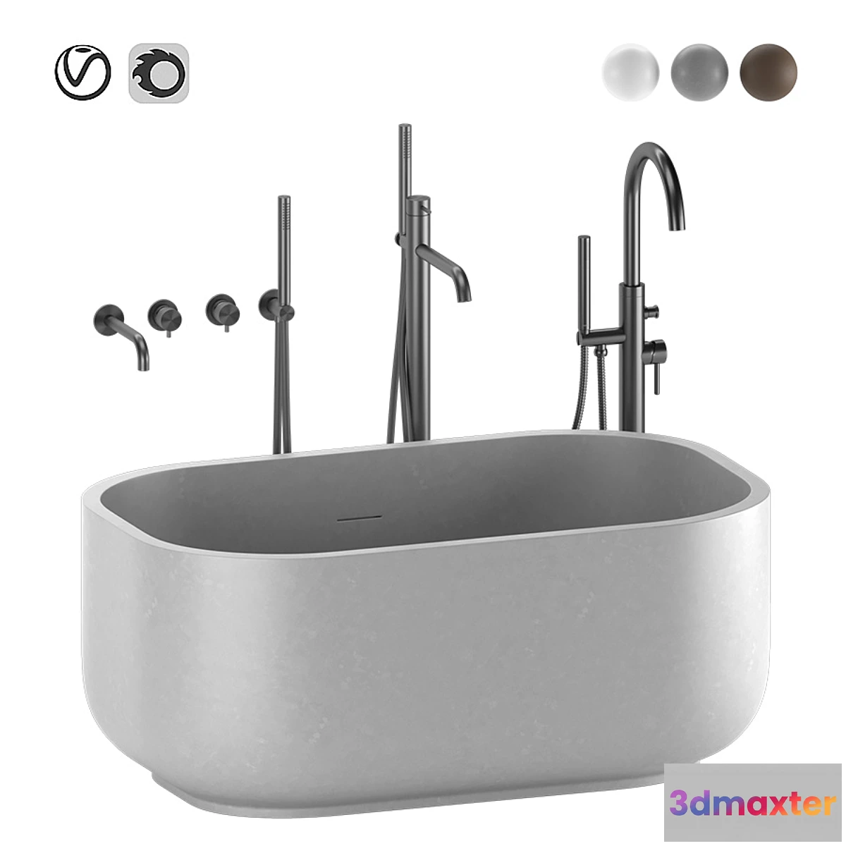 1347626 - Cielo Dafne bath tub 3D Max