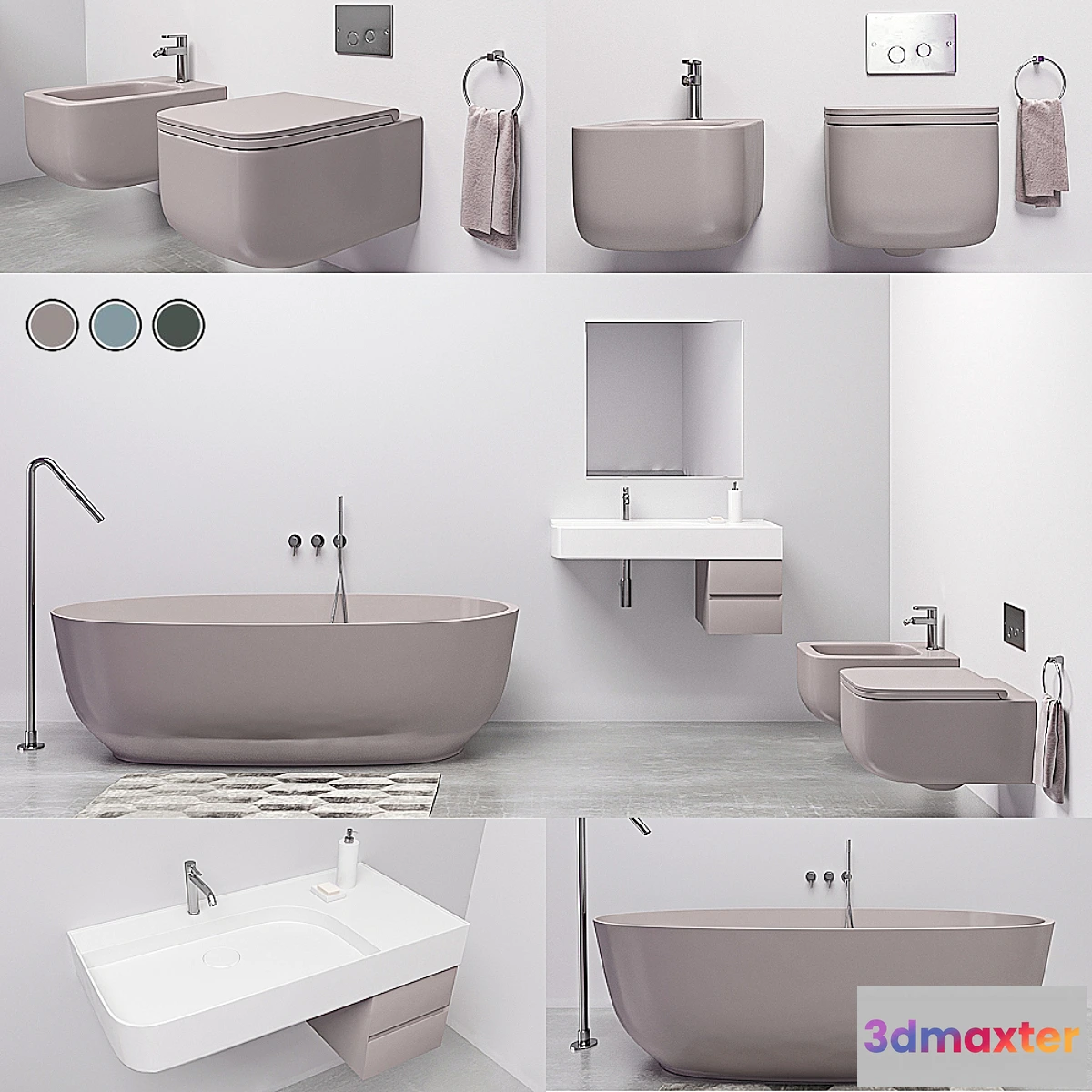 1349769 - Revolution set by Esedra SDR Ceramiche 3D Max