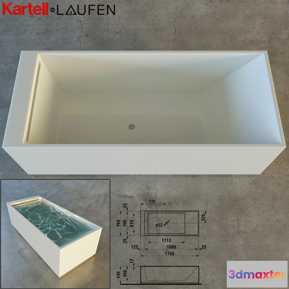 1408456 - Kartell by LAUFEN 22332 3D Max