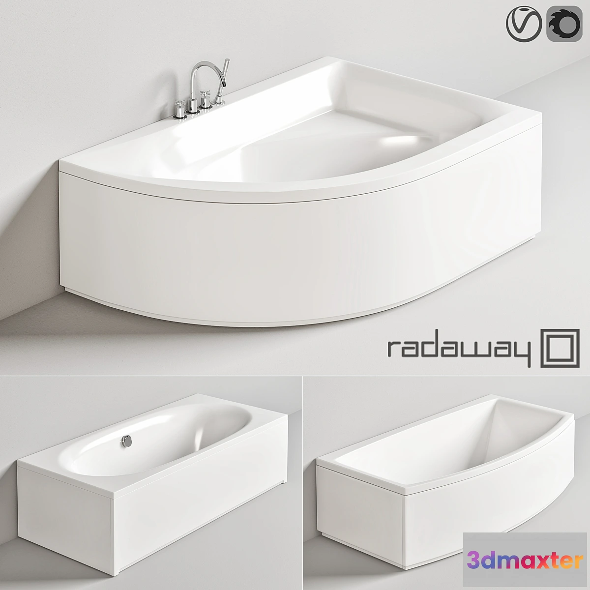 1409142 - Radaway baths + Steinberg bath _ shower mixer 3D Max